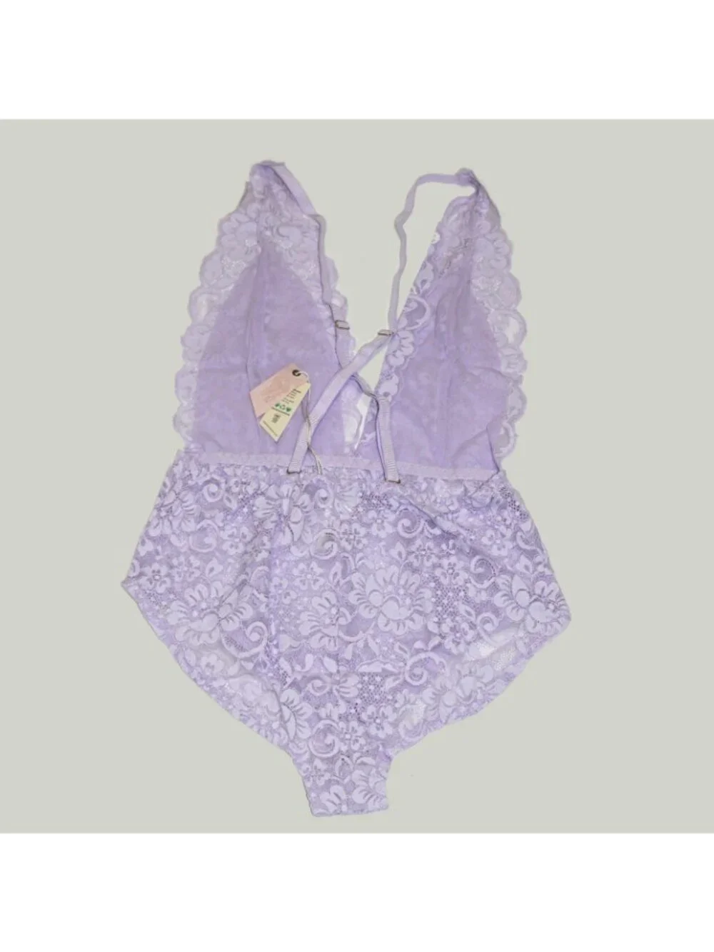 Comin in HAHt Lace Bodysuit Lavendar Lingerie Bridal Small #62416A